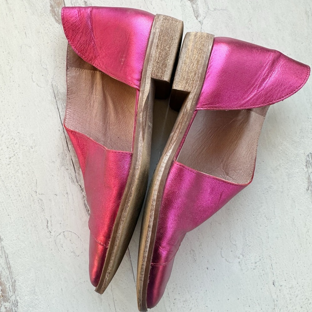 Free People Metallic Pink Leather D'Orsay Flats - Picture 7 of 16
